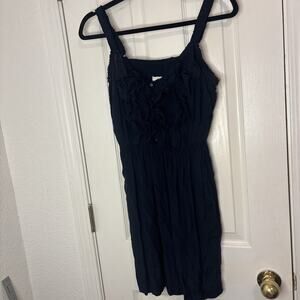 Abercrombie & Fitch Dress Juniors Size L NavyBlue Ruffled Strap Mini Dress Beach